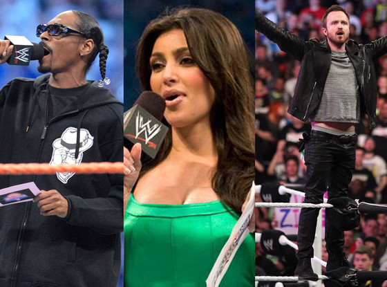 Aaron Paul, Snoop Dogg, Kim Kardashian, WWE Split Aaron Paul, Snoop Dogg, Kim Kardashian, WWE Split